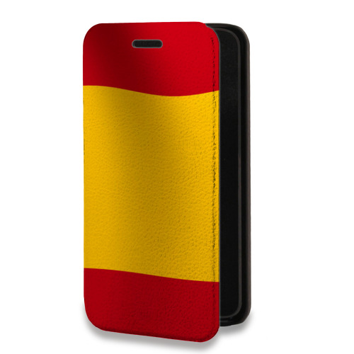 Дизайнерский горизонтальный чехол-книжка для Iphone 7 Флаг Испании