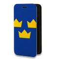 Дизайнерский горизонтальный чехол-книжка для Iphone 11 Pro Флаг Швеции