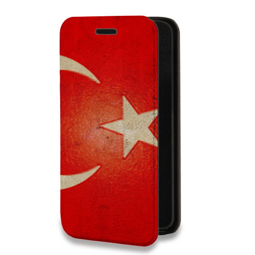 Дизайнерский горизонтальный чехол-книжка для Iphone 7 Plus / 8 Plus Флаг Турции
