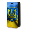 Дизайнерский горизонтальный чехол-книжка для Samsung Galaxy A12 Флаг Украины