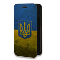 Дизайнерский горизонтальный чехол-книжка для Tecno Spark 8C Флаг Украины