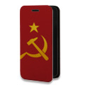 Дизайнерский горизонтальный чехол-книжка для Samsung Galaxy S10 Lite Флаг СССР