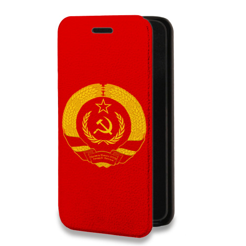 Дизайнерский горизонтальный чехол-книжка для Iphone 11 Pro Флаг СССР