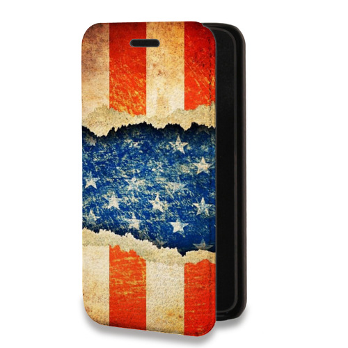 Дизайнерский горизонтальный чехол-книжка для Iphone 13 Pro Флаг США