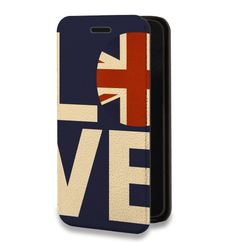 Дизайнерский горизонтальный чехол-книжка для Iphone 6/6s Флаг Британии