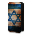 Дизайнерский горизонтальный чехол-книжка для Iphone 6/6s Флаг Израиля