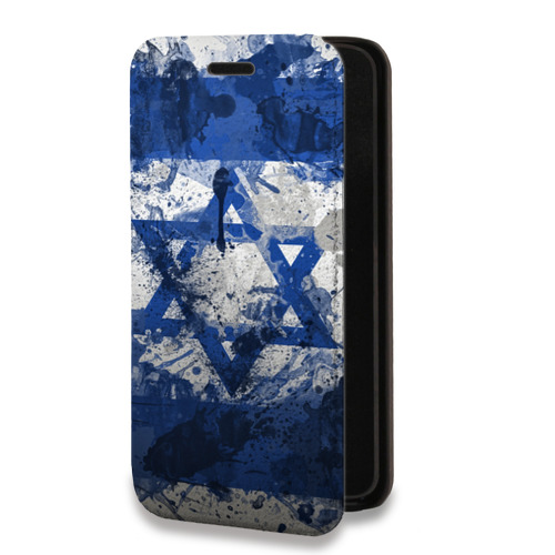 Дизайнерский горизонтальный чехол-книжка для Iphone 7 Plus / 8 Plus Флаг Израиля