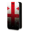 Дизайнерский горизонтальный чехол-книжка для Iphone 14 Pro Max Флаг Грузии