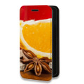 Дизайнерский горизонтальный чехол-книжка для Samsung Galaxy A50 Апельсины