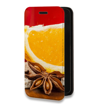 Дизайнерский горизонтальный чехол-книжка для Huawei P20 Апельсины (на заказ)