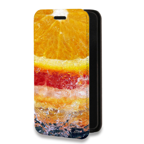 Дизайнерский горизонтальный чехол-книжка для Samsung Galaxy A50 Апельсины