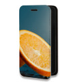Дизайнерский горизонтальный чехол-книжка для Huawei P40 Lite E Апельсины