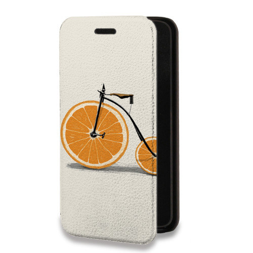 Дизайнерский горизонтальный чехол-книжка для Realme 7 Апельсины