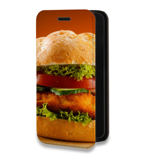 Дизайнерский горизонтальный чехол-книжка для Xiaomi Redmi 10 Бургеры
