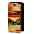 Дизайнерский горизонтальный чехол-книжка для Alcatel One Touch Idol 2 mini Бургеры