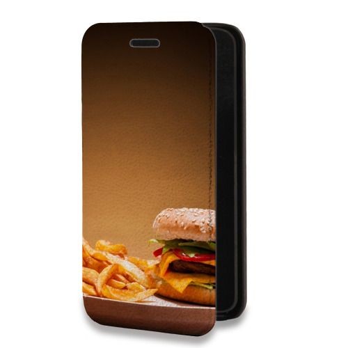 Дизайнерский горизонтальный чехол-книжка для Iphone 11 Pro Бургеры