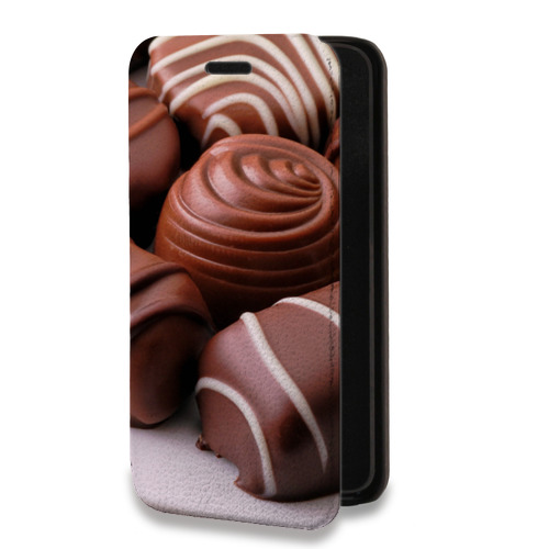 Дизайнерский горизонтальный чехол-книжка для Iphone 7 Конфеты