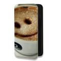 Дизайнерский горизонтальный чехол-книжка для Realme 7 Кофе напиток