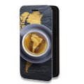 Дизайнерский горизонтальный чехол-книжка для Huawei Honor 10i Кофе напиток