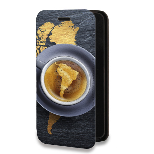 Дизайнерский горизонтальный чехол-книжка для Iphone 12 Pro Max Кофе напиток