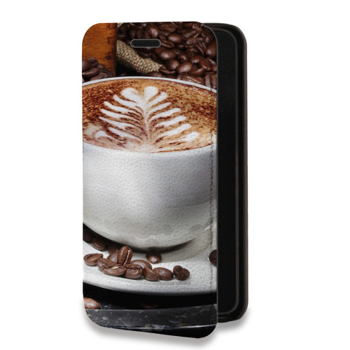 Дизайнерский горизонтальный чехол-книжка для Xiaomi Redmi 10 Кофе напиток