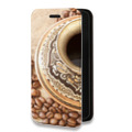 Дизайнерский горизонтальный чехол-книжка для Huawei Honor 50 Кофе напиток