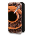 Дизайнерский горизонтальный чехол-книжка для Nokia X10 Кофе напиток
