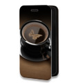 Дизайнерский горизонтальный чехол-книжка для Iphone 7 Кофе напиток