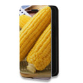 Дизайнерский горизонтальный чехол-книжка для Samsung Galaxy S22 Ultra Кукуруза