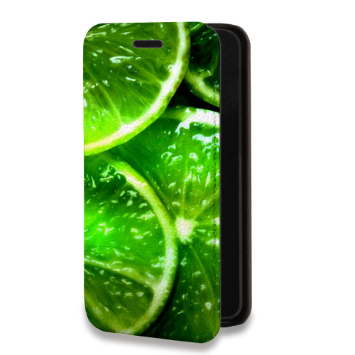 Дизайнерский горизонтальный чехол-книжка для Iphone 14 Pro Max Лайм