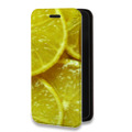 Дизайнерский горизонтальный чехол-книжка для Nokia X10 Лимон