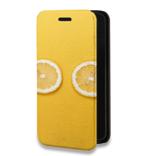Дизайнерский горизонтальный чехол-книжка для Huawei Honor Note 8 Лимон