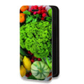 Дизайнерский горизонтальный чехол-книжка для Tecno Spark 8C Овощи