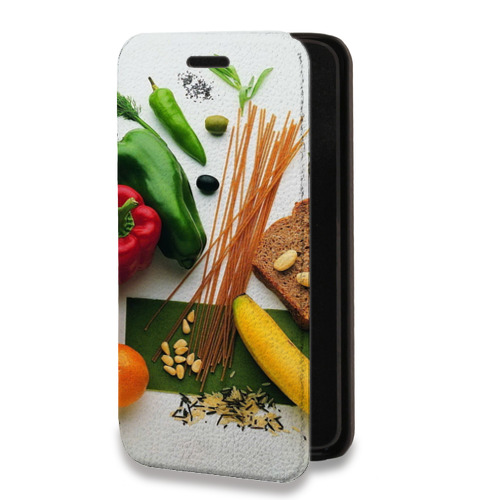 Дизайнерский горизонтальный чехол-книжка для Huawei Nova 9 SE Овощи