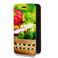 Дизайнерский горизонтальный чехол-книжка для Nokia X10 Овощи
