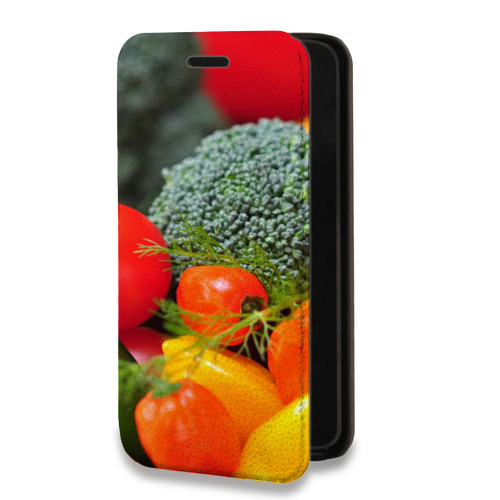Дизайнерский горизонтальный чехол-книжка для Realme Narzo 30 5G Овощи