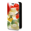 Дизайнерский горизонтальный чехол-книжка для Iphone 12 Pro Max Овощи