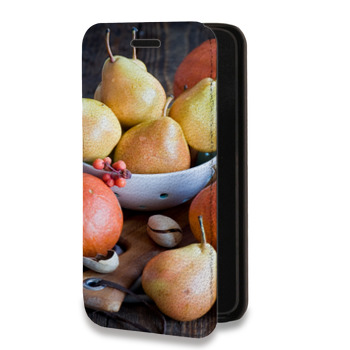Дизайнерский горизонтальный чехол-книжка для Huawei Honor 7C Pro Овощи (на заказ)