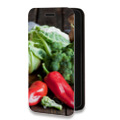 Дизайнерский горизонтальный чехол-книжка для Samsung Galaxy M20 Овощи