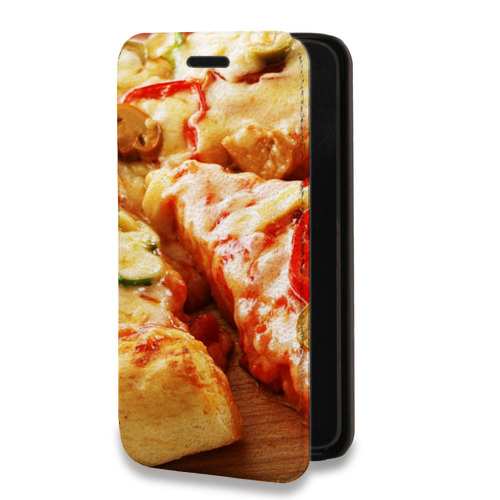 Дизайнерский горизонтальный чехол-книжка для Realme 8 Пицца
