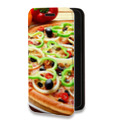 Дизайнерский горизонтальный чехол-книжка для Iphone 12 Pro Max Пицца