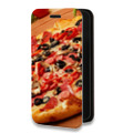 Дизайнерский горизонтальный чехол-книжка для Realme C11 Пицца