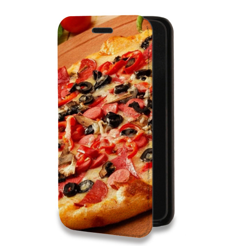 Дизайнерский горизонтальный чехол-книжка для Iphone 13 Mini Пицца