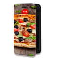 Дизайнерский горизонтальный чехол-книжка для Realme 7 Пицца