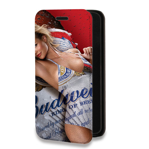 Дизайнерский горизонтальный чехол-книжка для Huawei Nova 9 SE Budweiser