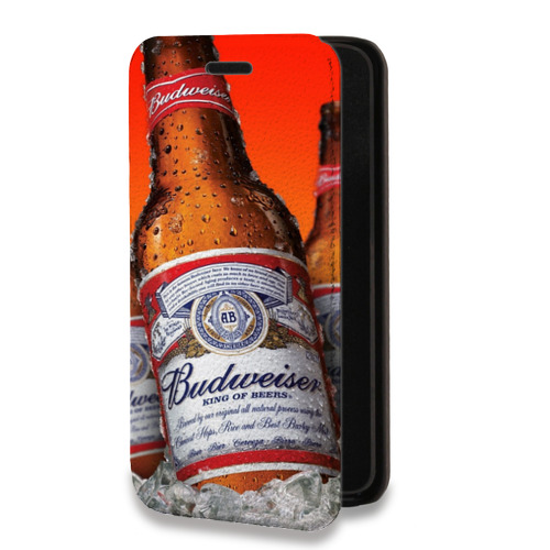 Дизайнерский горизонтальный чехол-книжка для Iphone 14 Plus Budweiser