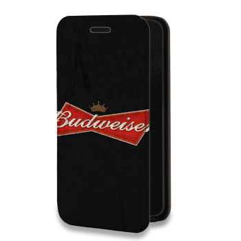 Дизайнерский горизонтальный чехол-книжка для Huawei P20 Budweiser (на заказ)