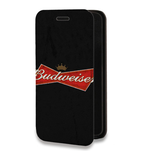 Дизайнерский горизонтальный чехол-книжка для Motorola Moto E7 Plus Budweiser
