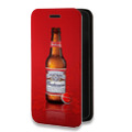 Дизайнерский горизонтальный чехол-книжка для Xiaomi RedMi Note 2 Budweiser