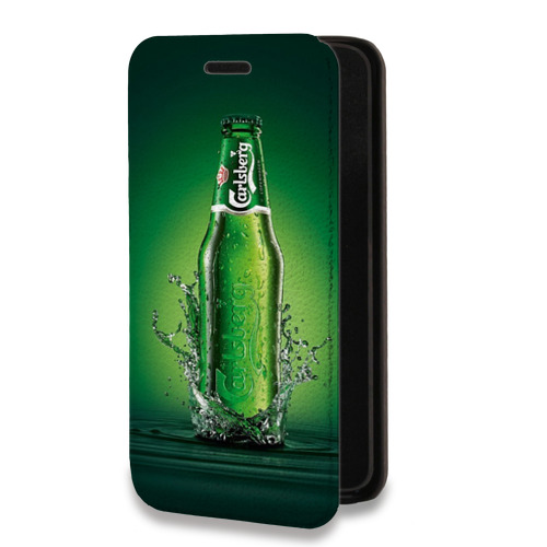 Дизайнерский горизонтальный чехол-книжка для Iphone 13 Carlsberg
